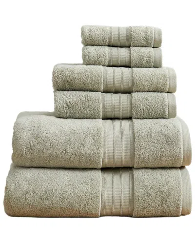 Linery & Co . 6pc Chiara 100% Cotton Premium Bath Towel Set In Green
