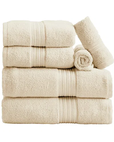Linery & Co . 6pc Cooper Ringspun Cotton Bath Towel Set In Neutral