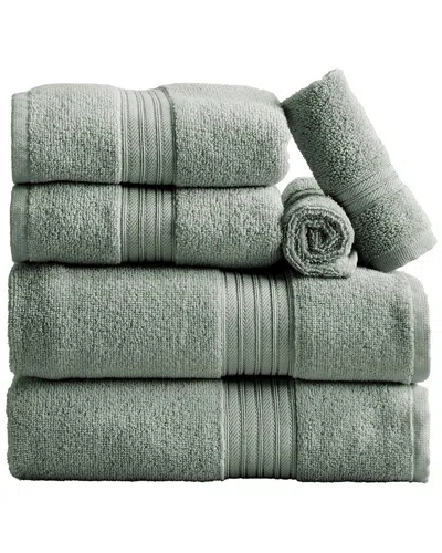 Linery & Co . 6pc Cooper Ringspun Cotton Bath Towel Set In Gray
