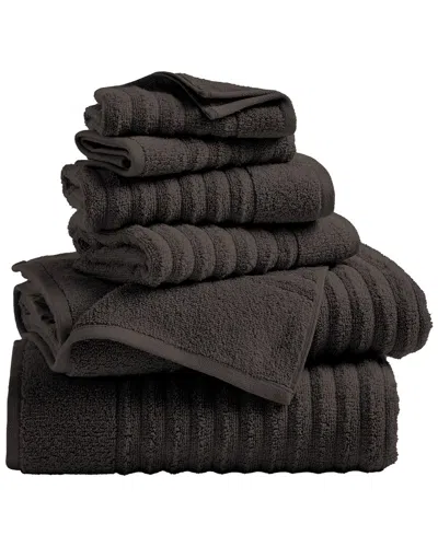 Linery & Co . 6pc Karina Combed Cotton Bath Set