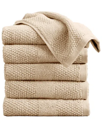Linery & Co . 6pc Marbella 100% Cotton Quick Dry Hand Towel Set In Neutral