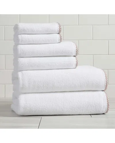 Linery & Co . 6pc Valery Quick-dry Cotton Bath Set In White