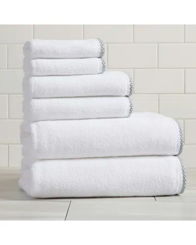 Linery & Co . 6pc Valery Quick-dry Cotton Bath Set In White