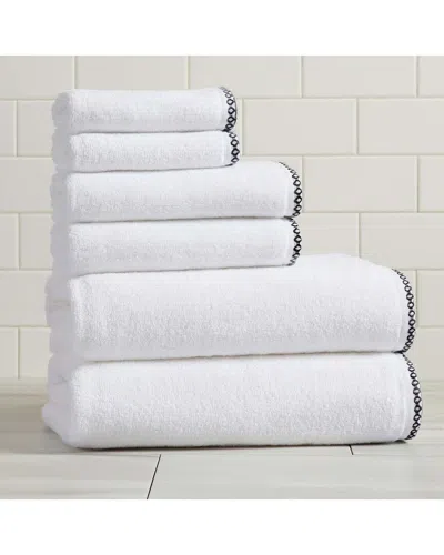 Linery & Co . 6pc Valery Quick-dry Cotton Bath Set In White