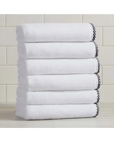 Linery & Co . 6pc Valery Quick-dry Cotton Hand Towel Set In White