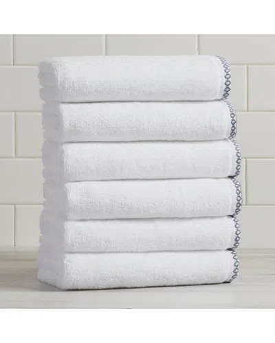 Linery & Co . 6pc Valery Quick-dry Cotton Hand Towel Set In White