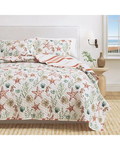 Linery & Co . Castaway Watercolor Sea Life Quilt Set