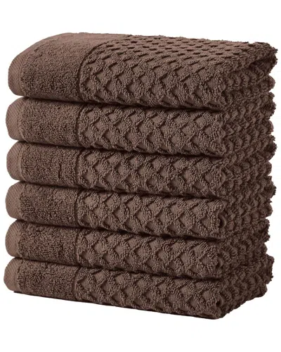 Linery & Co . Cotton Diamond Waffle Texture 6-pack Hand Towel Set