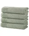 Linery & Co Cotton Diamond Waffle Texture Bath Towels