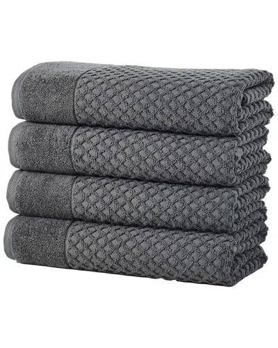 Linery & Co Cotton Diamond Waffle Texture Bath Towels