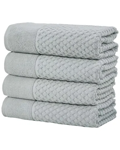 Linery & Co Cotton Diamond Waffle Texture Bath Towels