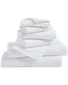 Linery & Co Cotton Diamond Waffle Texture Bath Towels In White