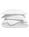 Linery & Co Detailed Channel Stitch Microfiber Quilt Set With Shams In White