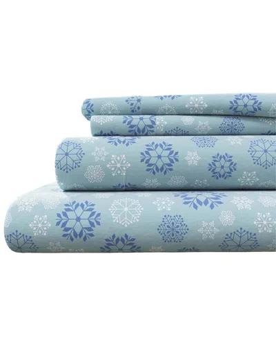 Linery & Co Elevated Holiday 100% Turkish Cotton Flannel Sheet Set