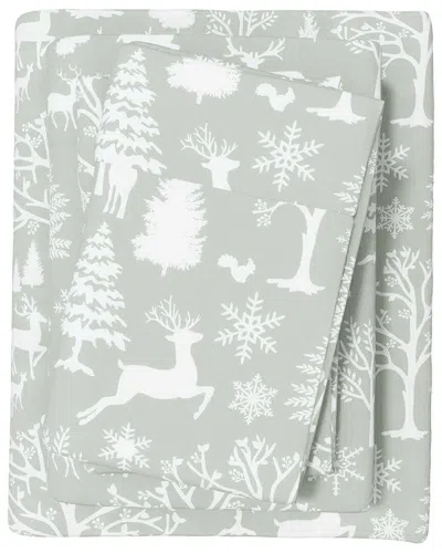 Linery & Co Elevated Lodge 100% Turkish Cotton Flannel Sheet Set