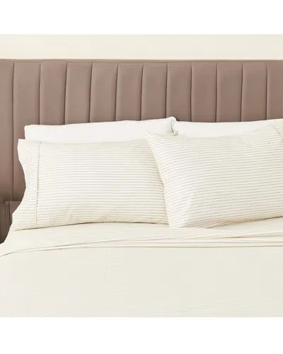 Linery & Co . Evette Ultra-soft Striped Brushed Sheet Set