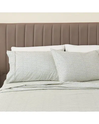 Linery & Co . Evette Ultra-soft Striped Brushed Sheet Set In Multi