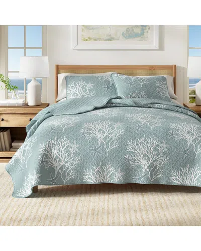 Linery & Co . Fenwick Coastal Quilt Set With Shams In Blue