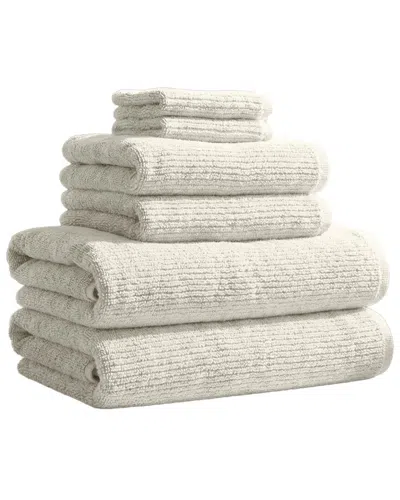 Linery & Co . Georgiana Turkish Cotton Textured 6pc Bath Set In Neutral