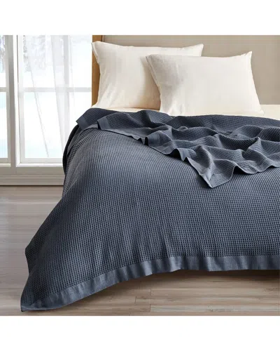 Linery & Co . Hazel Lightweight Waffle Weave Cotton Twin Bedding In Blue