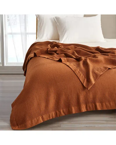 Linery & Co . Hazel Lightweight Waffle Weave Cotton Twin Bedding In Brown