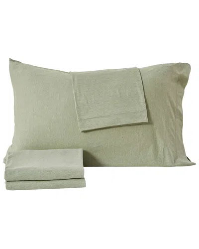 Linery & Co Heathered Mélange Cotton Jersey Knit Sheet Set