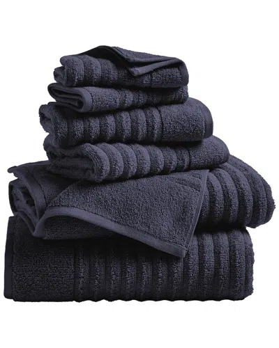 Linery & Co . Karina Combed Cotton Bath Towel Set N In Black