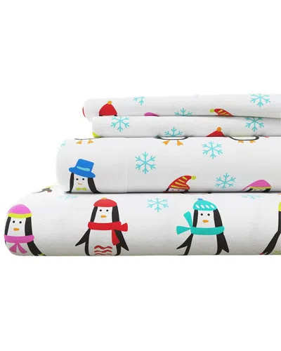 Linery & Co Kids Whimsical Holiday 100% Turkish Cotton Flannel Sheet Set