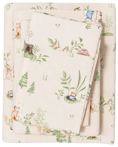 Linery & Co Kids Whimsical Holiday 100% Turkish Cotton Flannel Sheet Set
