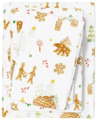 Linery & Co Kids Whimsical Holiday 100% Turkish Cotton Flannel Sheet Set