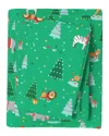 Linery & Co Kids Whimsical Holiday 100% Turkish Cotton Flannel Sheet Set In Green