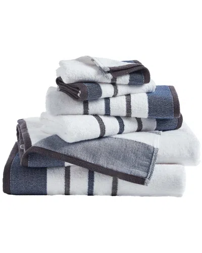 Linery & Co Luxury Cotton Decorative Towel Set In Blue