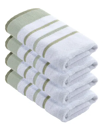 Linery & Co . Luxury Cotton Decorative Towel Set Ha In Green