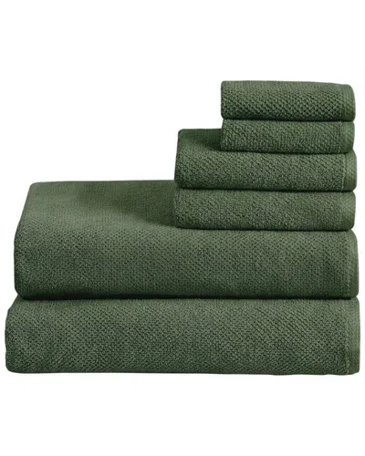 Linery & Co . Luxury Cotton Textured 6pc Bath Sheet Set
