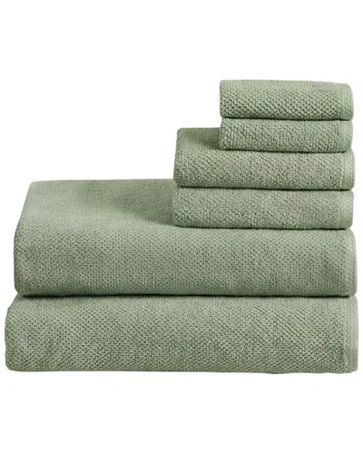 Linery & Co . Luxury Cotton Textured 6pc Bath Sheet Set