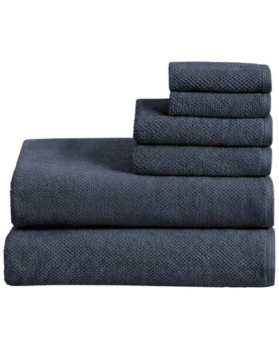 Linery & Co . Luxury Cotton Textured 6pc Bath Sheet Set