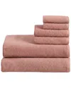 Linery & Co . Luxury Cotton Textured 6pc Bath Sheet Set In Pattern