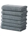 Linery & Co Luxury Cotton Textured Bath Towel In Blue