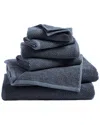 Linery & Co Luxury Cotton Textured Bath Towel In Blue