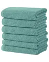 Linery & Co Luxury Cotton Textured Bath Towel In Blue