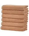 Linery & Co Luxury Cotton Textured Bath Towel In Brown