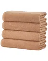 Linery & Co Luxury Cotton Textured Bath Towel In Brown