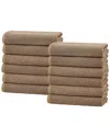 Linery & Co Luxury Cotton Textured Bath Towel In Brown