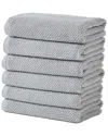 Linery & Co Luxury Cotton Textured Bath Towel In Gray