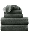 Linery & Co Luxury Cotton Textured Bath Towel In Green