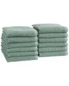 Linery & Co Luxury Cotton Textured Bath Towel In Green