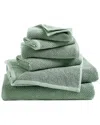 Linery & Co Luxury Cotton Textured Bath Towel In Green