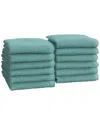 Linery & Co Luxury Cotton Textured Bath Towel In Green
