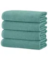 Linery & Co Luxury Cotton Textured Bath Towel In Green
