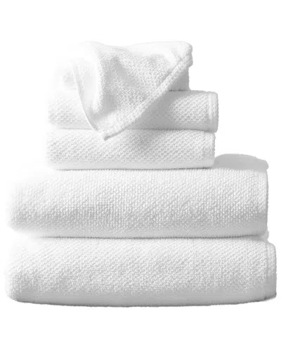 Linery & Co Luxury Cotton Textured Bath Towel In White